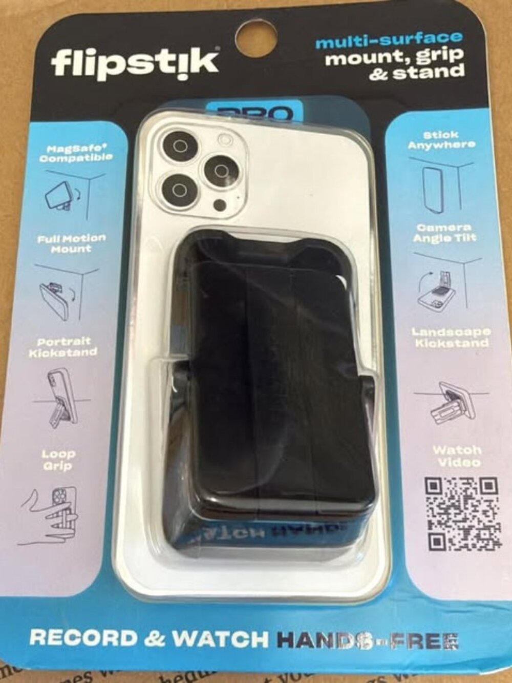 Flipstik Pro Black Phone Holder Full Motion Camera Mount Mag New in Box
